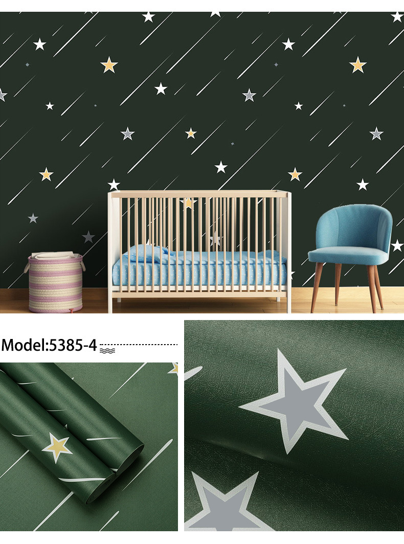 Fudi Wallpaper Thick Self-Adhesive Wallpaper PVC Waterproof Stickers Cartoon Bedroom Background Wall Stickers 10 M Fudi Wallpaper Thick Self-Adhesive Wallpaper PVC Waterproof Stickers Cartoon Bedroom Background Wall Stickers 10 M