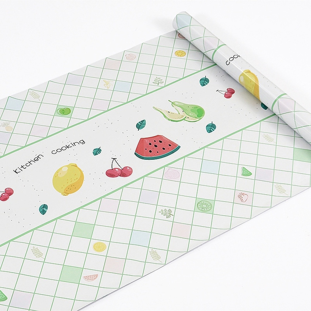Oil-Proof Stickers Kitchen Roll Paper Cooking Bench Stickers High Temperature Resistant Self-Adhesive Waterproof Nordic Style Wallpaper Kitchen Oil-Proof Stickers