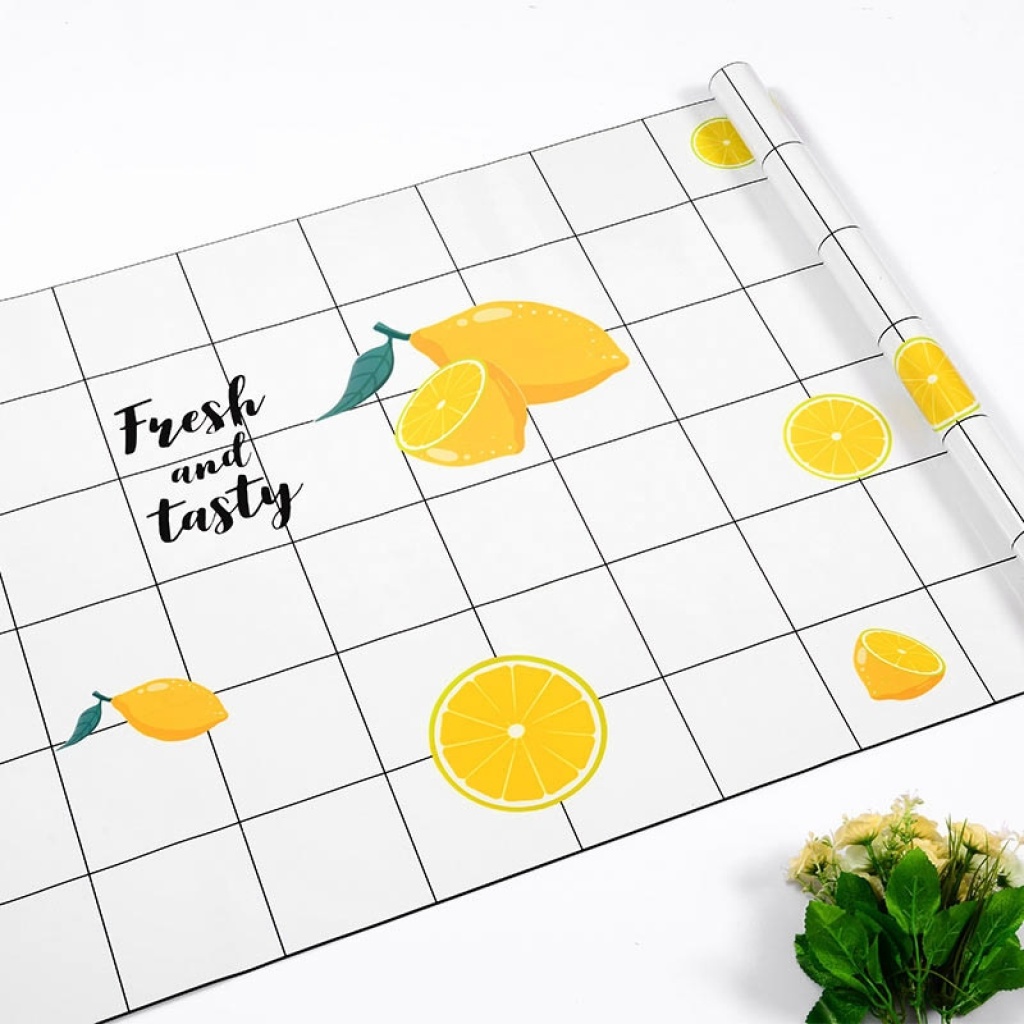 Oil-Proof Stickers Kitchen Roll Paper Cooking Bench Stickers High Temperature Resistant Self-Adhesive Waterproof Nordic Style Wallpaper Kitchen Oil-Proof Stickers