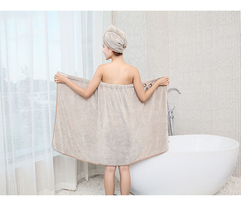 Coral Fleece Covered Edge Hair-Drying Cap plus-Sized Thick Absorbent Quick-Drying Hair Towel Towel Wavy Edge Home Daily Use Hair-Drying Cap