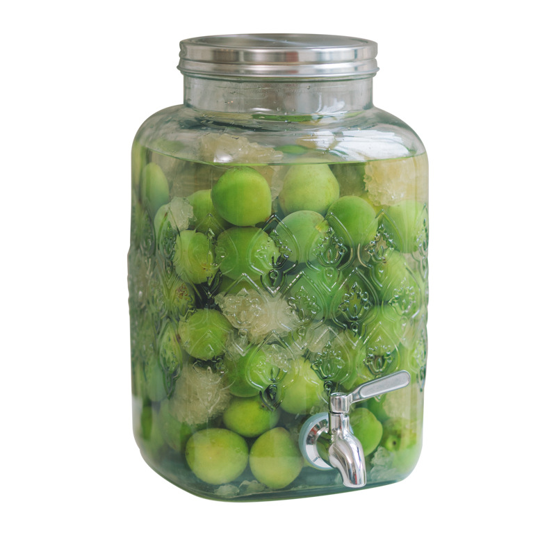 Bilang 9208 Decorative juice tank enzyme barrel sealed glass tank 55L thick glass tank for daily use at home