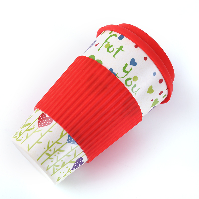 Protection Bamboo Fiber Coffe Cup Summer Daily Necessities Creative New for Home Office Use Casual Pattern Set
