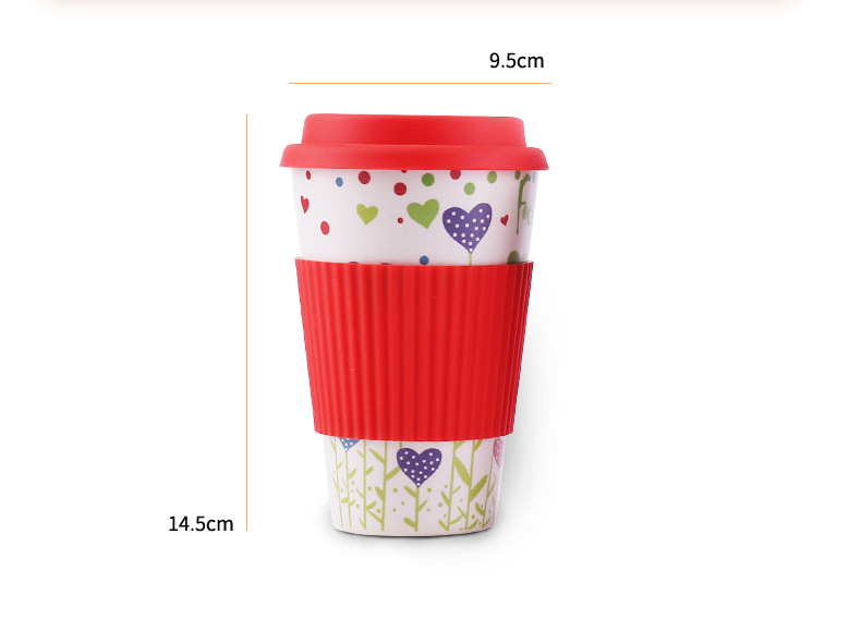 Protection Bamboo Fiber Coffe Cup Summer Daily Necessities Creative New for Home Office Use Casual Pattern Set