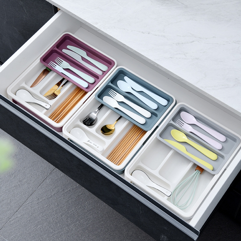 K03-8023 Drawer Divider Storage Box Tableware Assorted Storage Box Storage Box Kitchen Desktop Compartment Stationery Storage Box Storage Box