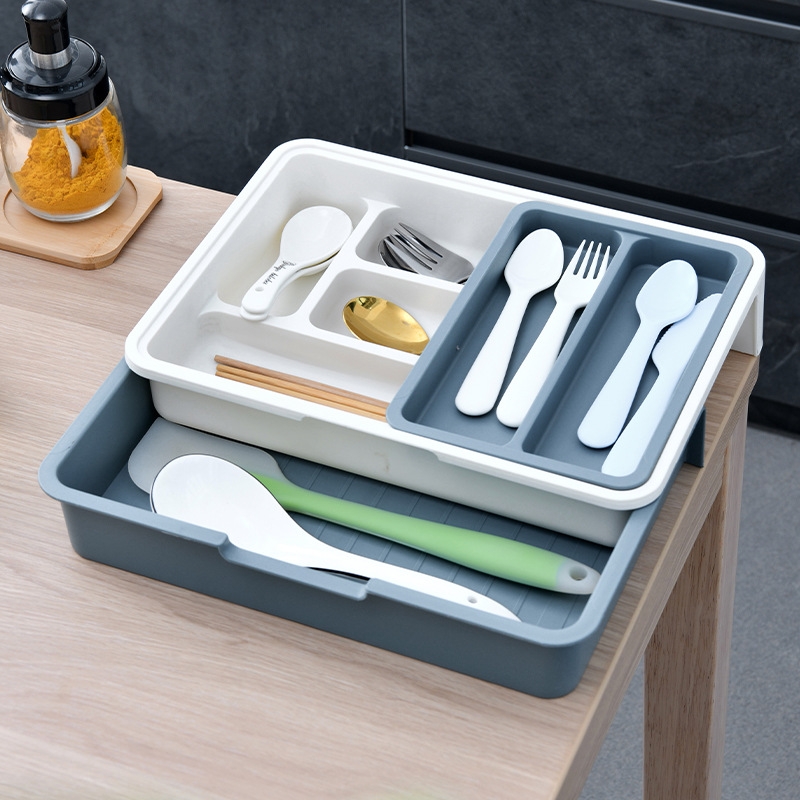 K03-8023 Drawer Divider Storage Box Tableware Assorted Storage Box Storage Box Kitchen Desktop Compartment Stationery Storage Box Storage Box