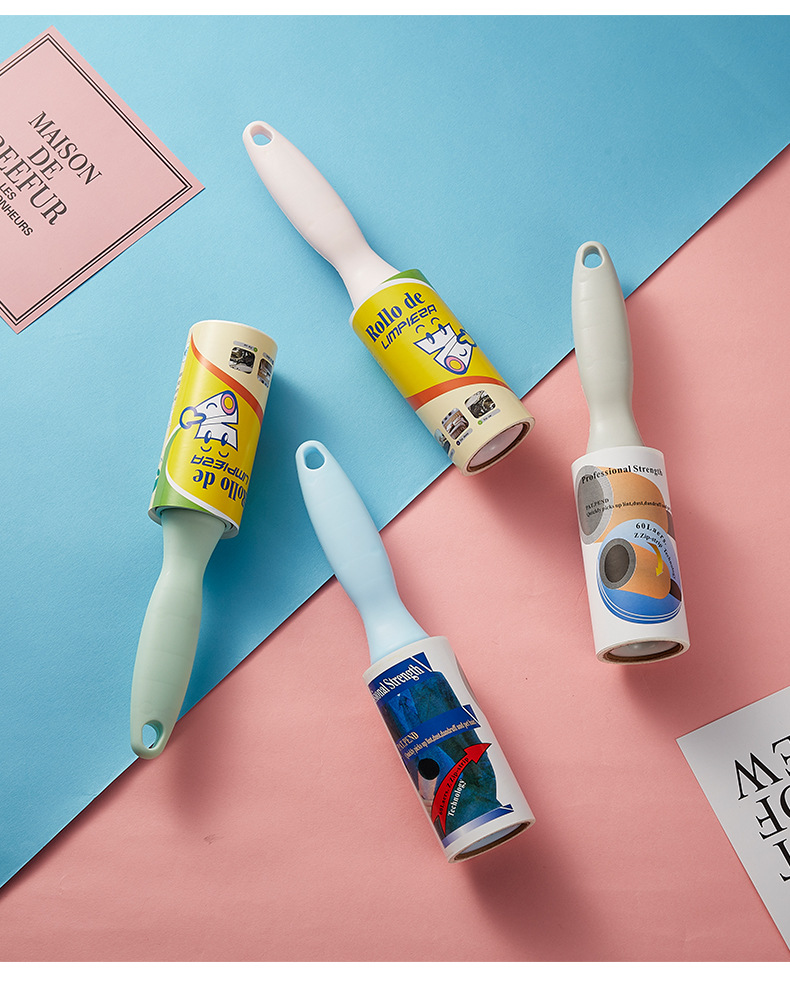 Roller Lent Remover Household Clothing Hair Removal Brush Tearable Pet Hair Collecting Dust Removal Roller Stick Portable Lint Roller