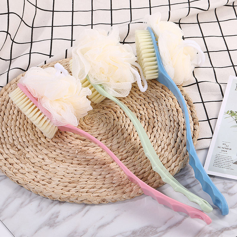 Long Handle Double-Sided Soft Fur Bath Brush Back Brush Adult Rubbing Mud Cleaning Bath Brush Yellow Background with Florals Bath Brush Long Handle Double-Sided Soft Fur Bath Brush Back Brush Adult Rubbing Mud Cleaning Bath Brush Yellow Background with Florals Bath Brush