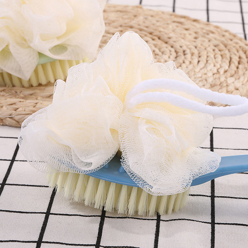 Long Handle Double-Sided Soft Fur Bath Brush Back Brush Adult Rubbing Mud Cleaning Bath Brush Yellow Background with Florals Bath Brush Long Handle Double-Sided Soft Fur Bath Brush Back Brush Adult Rubbing Mud Cleaning Bath Brush Yellow Background with Florals Bath Brush