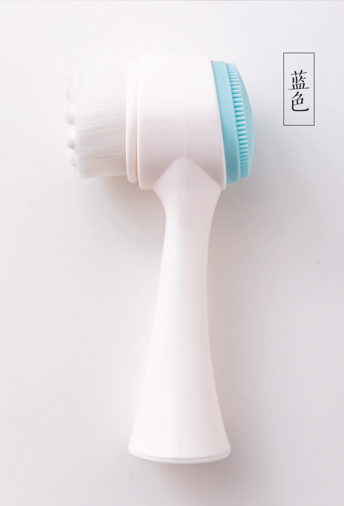 Double-Sided Face Brush Soft Bristles Silicone Facial Cleansing Instrument Manual Facial Brush TikTok Face Wash Deep Pore Cleaner