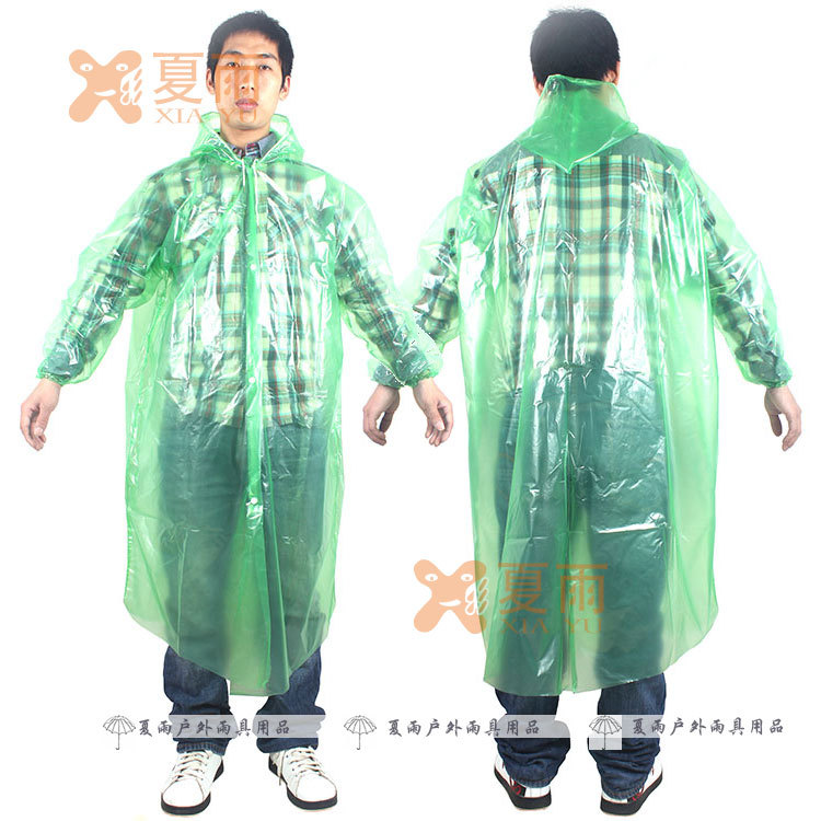 Qiahang Wholesale Button Extra Thick 6 Silk Disposable Raincoat Transparent Travel Mountaineering Cycling Thickened Poncho Raincoat
