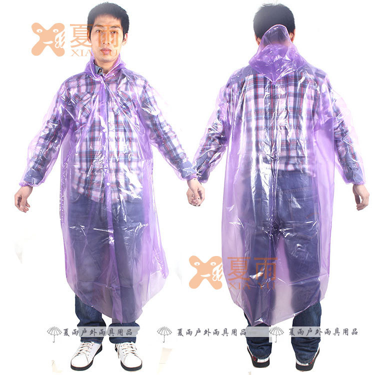 Qiahang Wholesale Button Extra Thick 6 Silk Disposable Raincoat Transparent Travel Mountaineering Cycling Thickened Poncho Raincoat