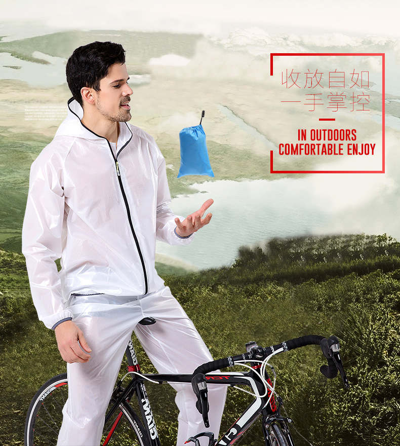 Split Raincoat and Rain Pants Suit Outdoor Waterproof Cycling Suit Sun Protection Poncho Bicycle Fashion Raincoat
