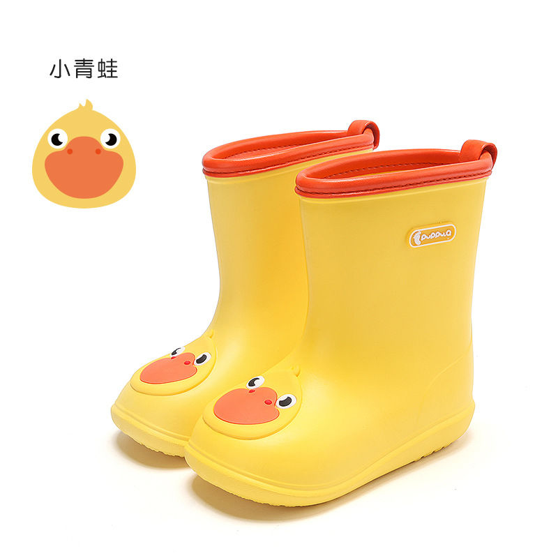 Qiwu Baby New Girl&#039;s Lightweight Rainshoes Raincoat Set Cute Cartoon Rain Shoes Children&#039;s NonSlip Children&#039;s Rain Boots
