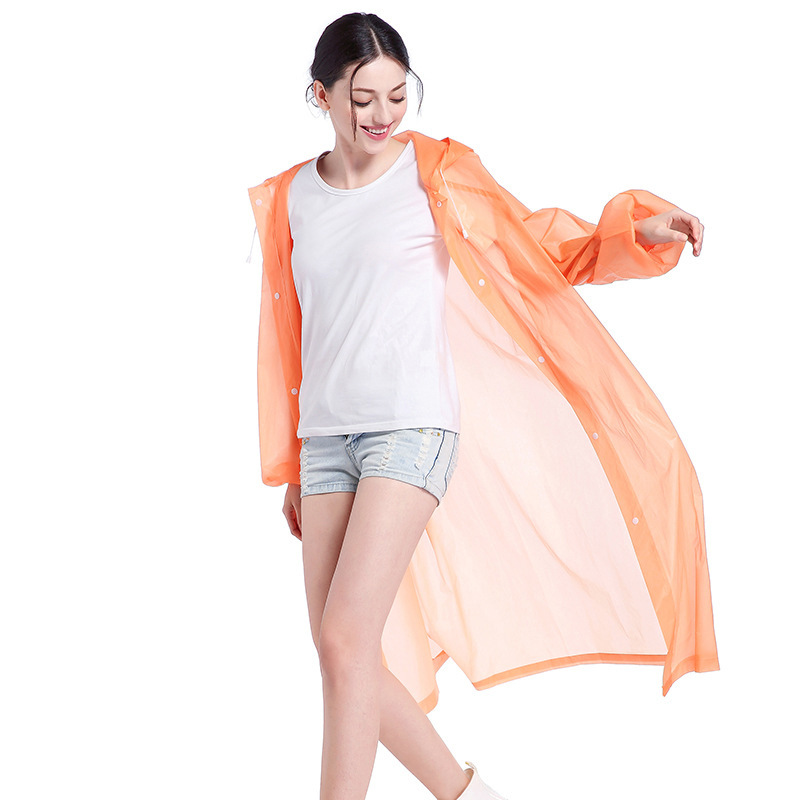 EVA Raincoat Manufacturer 2021 New Non-Disposable Eva PEVA Raincoat Travel Outdoor Lightweight Poncho Wholesale