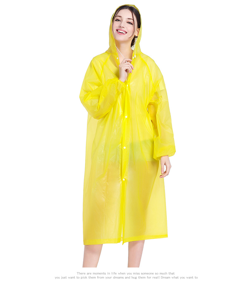 EVA Raincoat Manufacturer 2021 New Non-Disposable Eva PEVA Raincoat Travel Outdoor Lightweight Poncho Wholesale