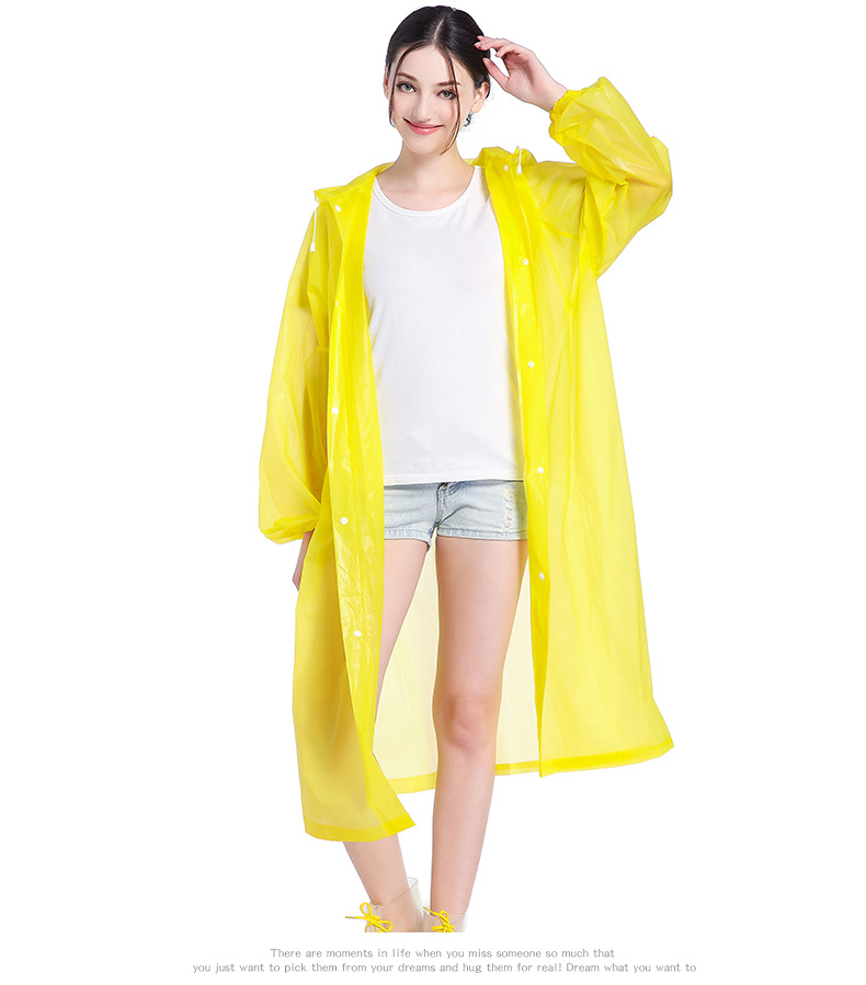 EVA Raincoat Manufacturer 2021 New Non-Disposable Eva PEVA Raincoat Travel Outdoor Lightweight Poncho Wholesale