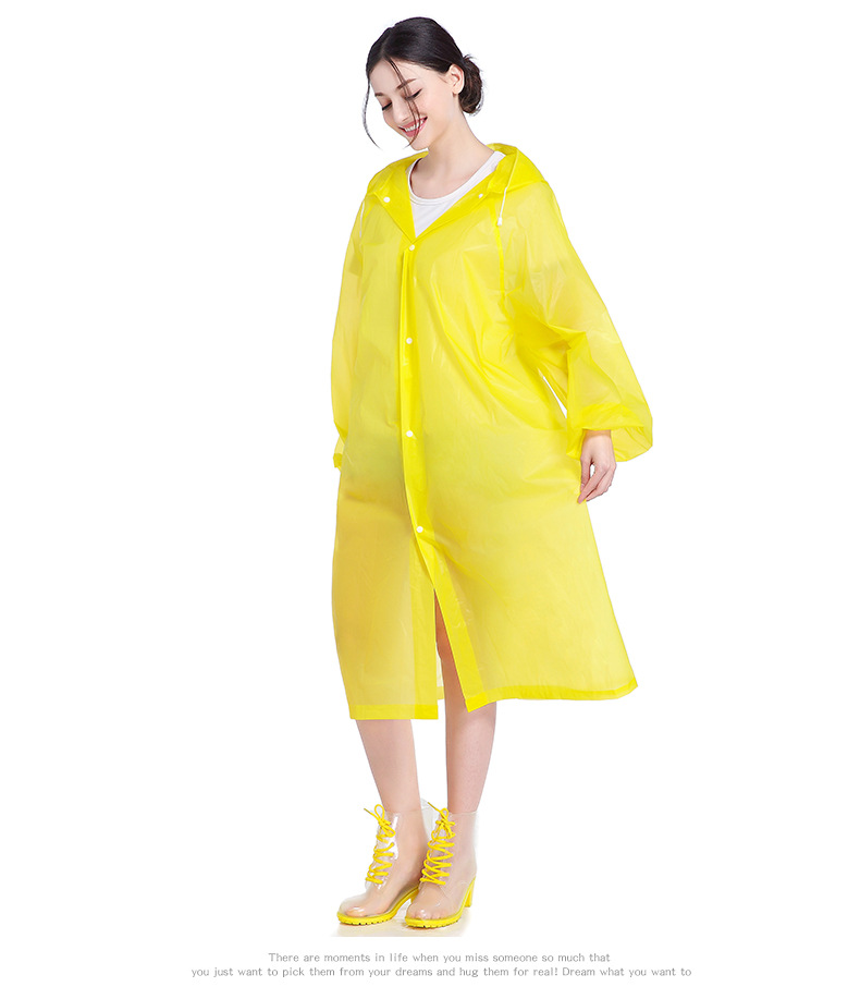 EVA Raincoat Manufacturer 2021 New Non-Disposable Eva PEVA Raincoat Travel Outdoor Lightweight Poncho Wholesale