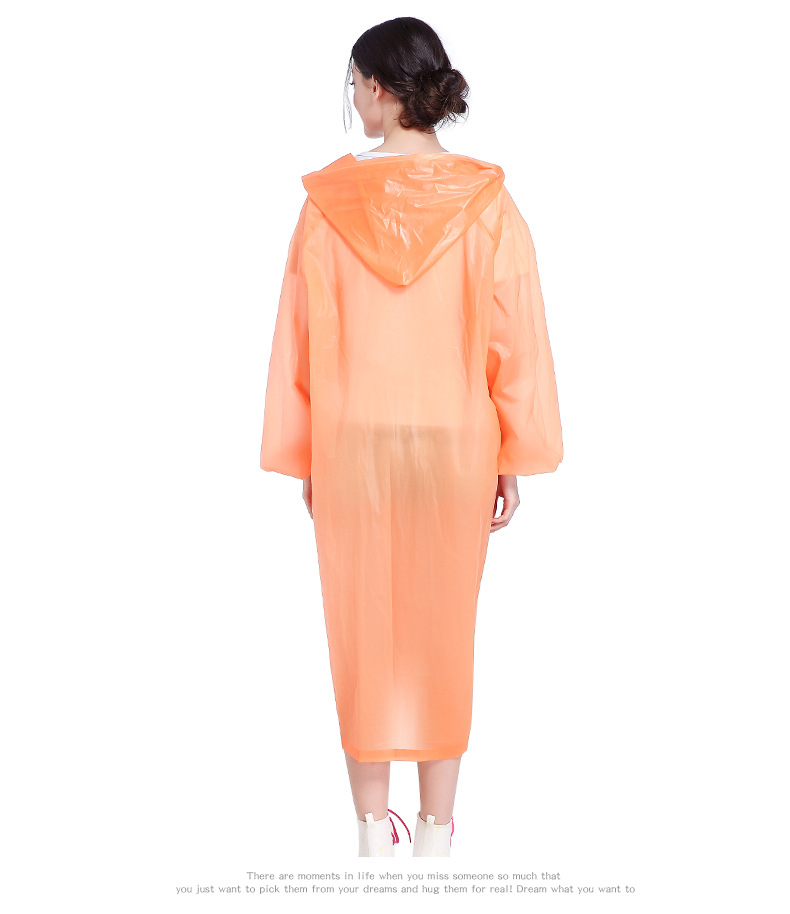 EVA Raincoat Manufacturer 2021 New Non-Disposable Eva PEVA Raincoat Travel Outdoor Lightweight Poncho Wholesale