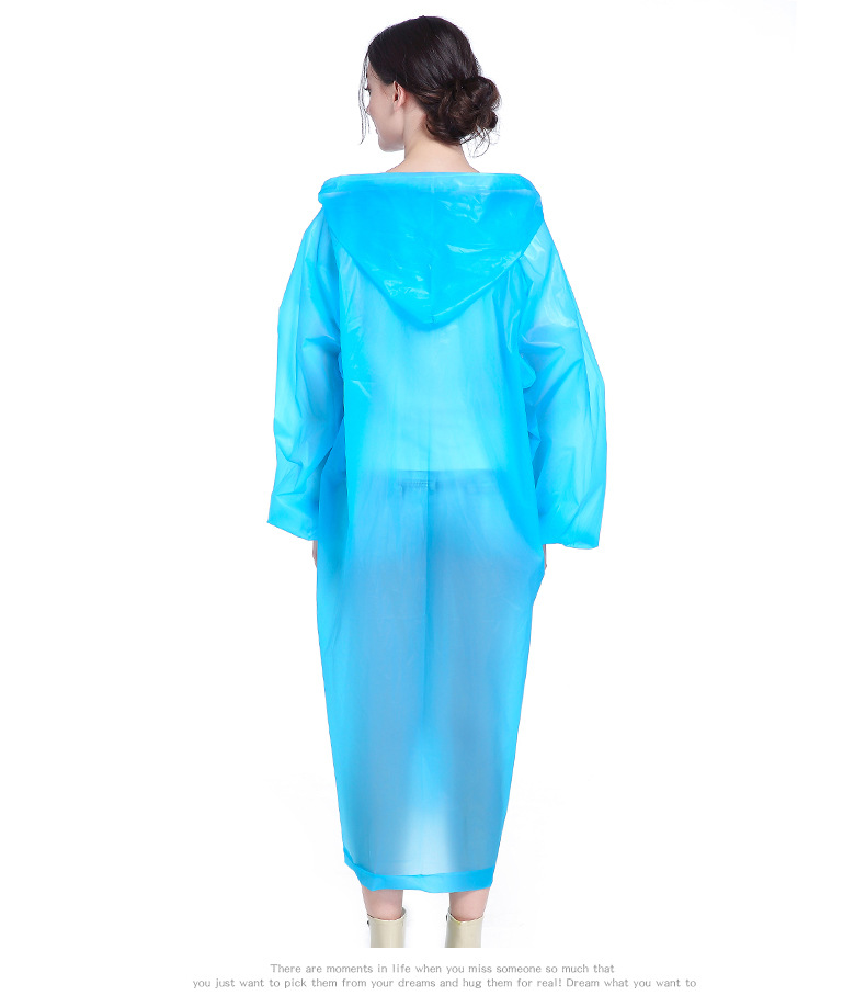EVA Raincoat Manufacturer 2021 New Non-Disposable Eva PEVA Raincoat Travel Outdoor Lightweight Poncho Wholesale