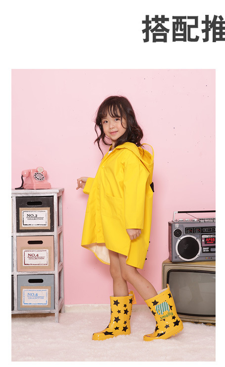 Little Dinosaur Children Raincoat Girls and Boys Kindergarten Baby 0-1-3 Grade Children Children 2-9 Years Old Poncho Thick