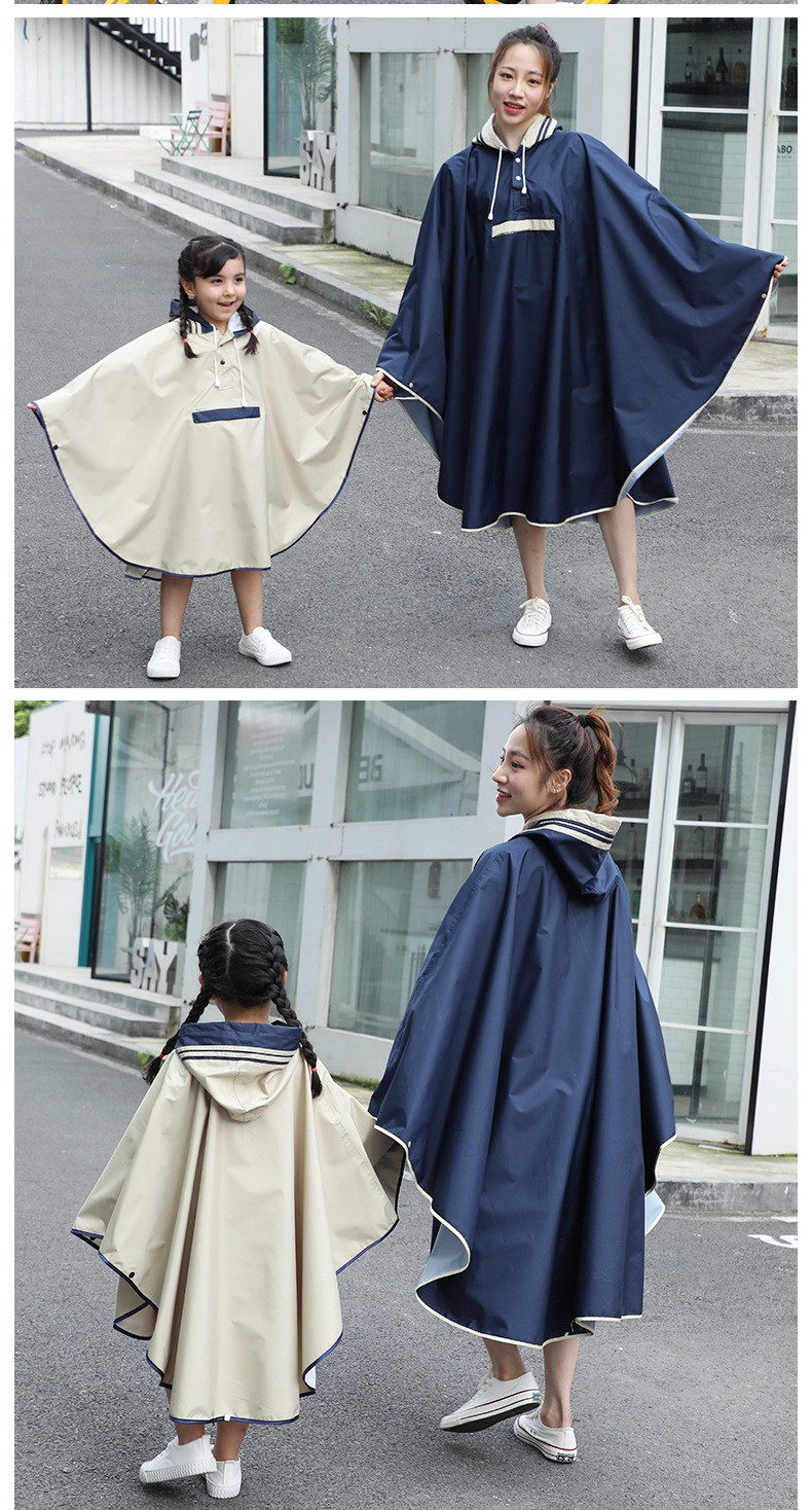 Children's Cloak Bicycle Raincoat Female Adult Fashion Hiking Backpack Mountain Climbing Biking Waterproof Windbreaker Poncho Coat