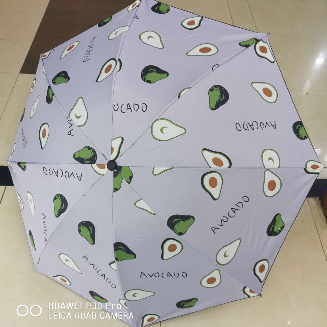 Umbrella Anti-DDoS Umbrella Manual Triple Folding Umbrella Printing Umbrella Black Rubber Umbrella Customized Advertising Umbrella Rain Or Shine Dual-Use Umbrella Direct Sales