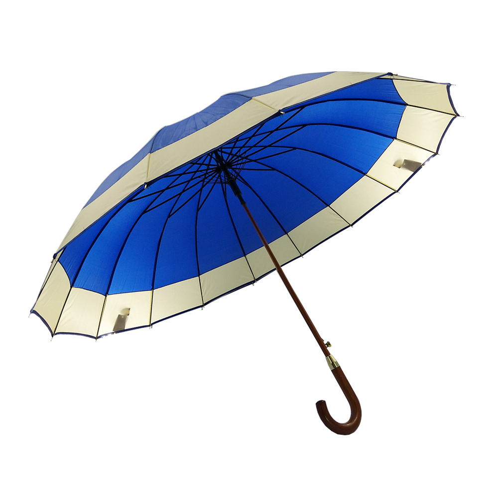 Manufacturers directly for the large windproof 16 bone automatic umbrella with long handle iron frame umbrella customized creative LOGO advertising umbrella wholesale