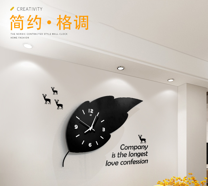 European-Style Simple Wall Clock Wooden Creative Fashion Clock Living Room Home Decoration Clock Personality Trend Mute Wall Clocks