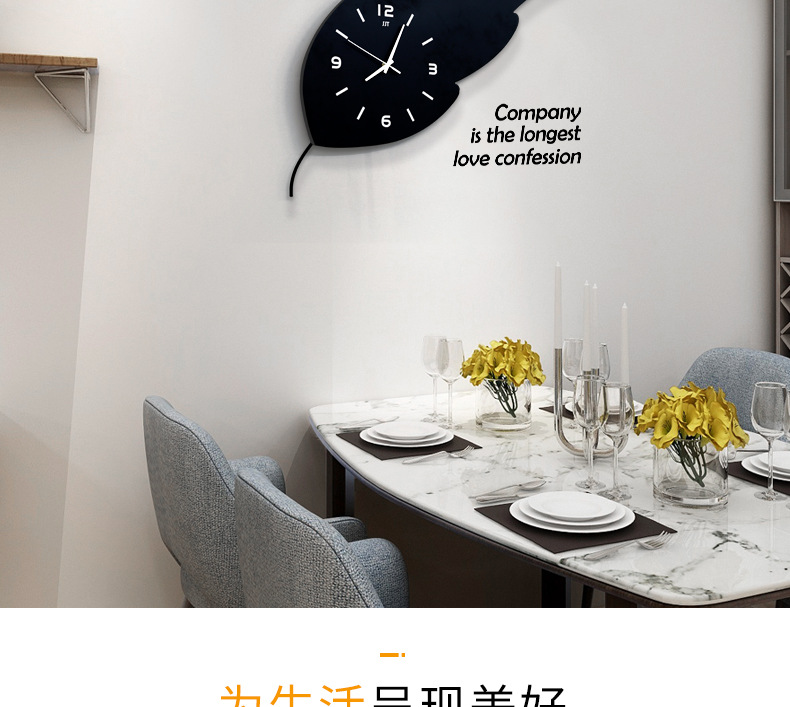 European-Style Simple Wall Clock Wooden Creative Fashion Clock Living Room Home Decoration Clock Personality Trend Mute Wall Clocks