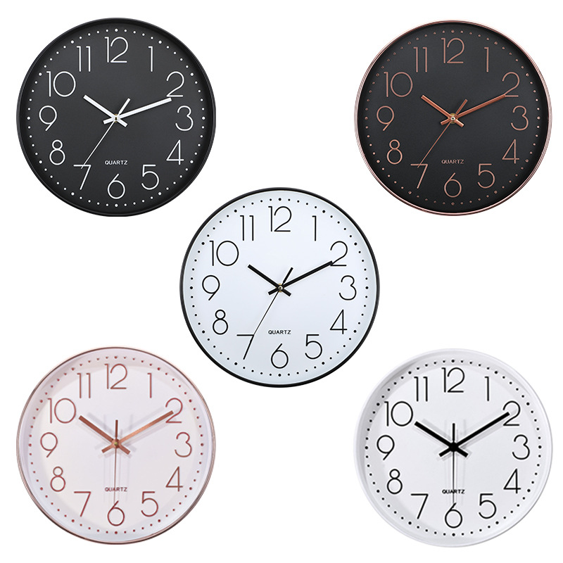 Clocks Wall Clock Simple Living Room Quartz Clock Creative Mute Home 3D Digital Decoration Nordic Pocket Watch