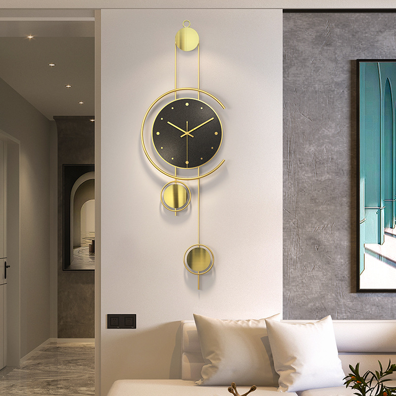 Amazon Hot Sale Wall Clock Simple round Iron Clock Home Living Room Decorative Clock Wall Clock Creative Wall Clocks