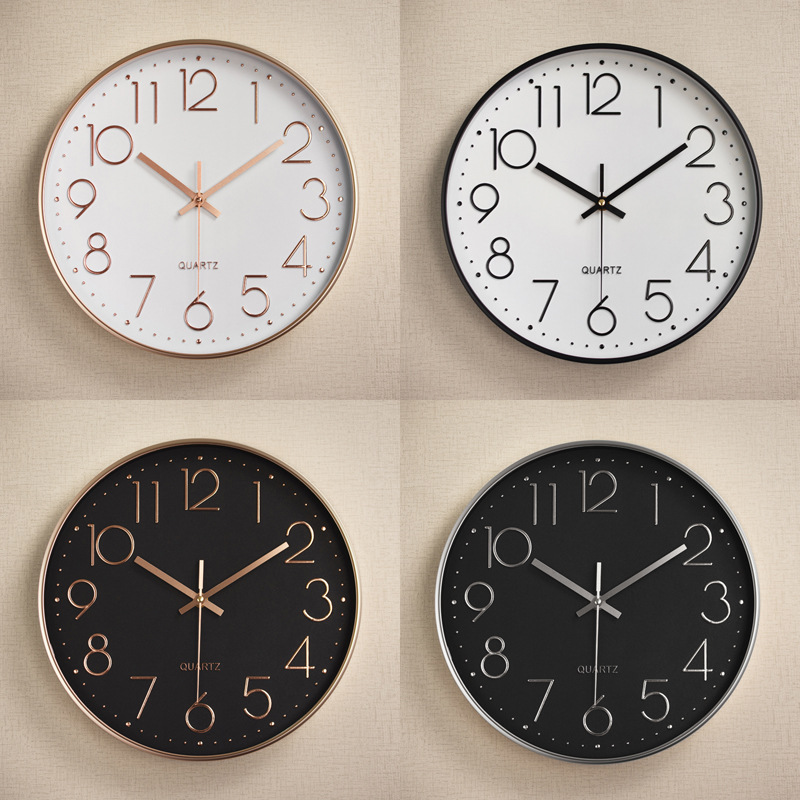 Clocks Creative Fashion Living Room Stereo Digital Scale Wall Clock Wholesale 12-Inch 30cm