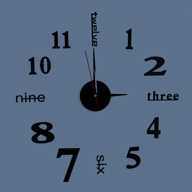 Creative Clocks DIY Wall Clock European Style Clock European Style Wall Clock Wall Sticker Decorative Wall Clock Acrylic 3D Digital Wall Clock