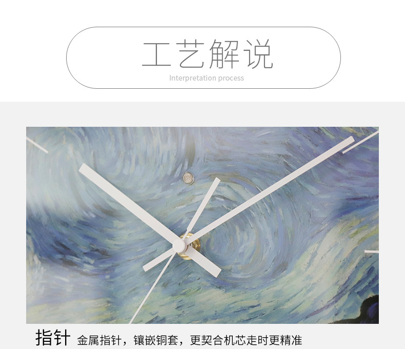 Clocks LED Light Luminous Wall Clock Van Gogh Starry Night Decorative Wall Clock Small Night Lamp Clock Clocks LED Light Luminous Wall Clock Van Gogh Starry Night Decorative Wall Clock Small Night Lamp Clock