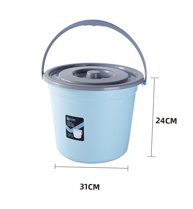 Factory Direct Supply Large Plastic Bucket Portable Round Cleaning Bucket Household Thickened Plastic Water Storage Barrel