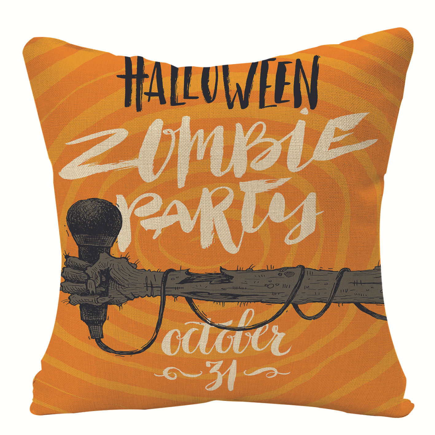 Cross-Border New Arrival Halloween Linen Pillow Cover Pumpkin Pillow Cushion Holiday Decoration Sofa Cushion Cover Wholesale