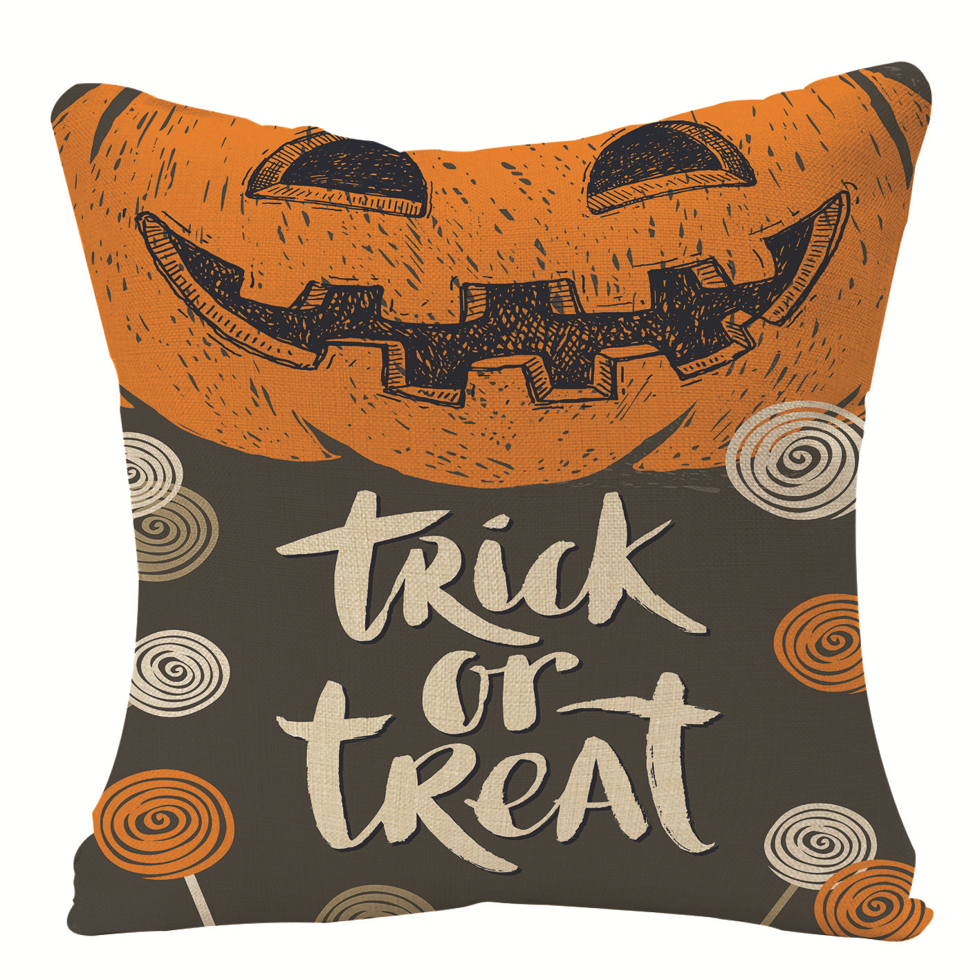 Cross-Border New Arrival Halloween Linen Pillow Cover Pumpkin Pillow Cushion Holiday Decoration Sofa Cushion Cover Wholesale