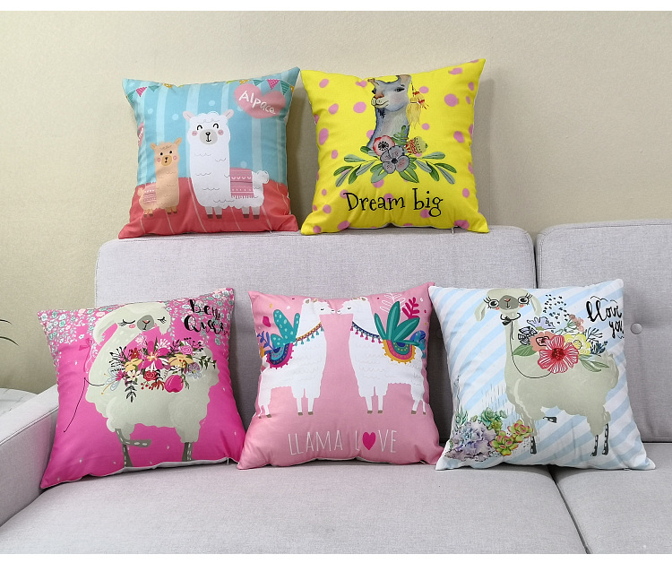 Corporate gifts pillow custom simple sofa pillow back pillow back against short plush cushion headboard back cartoon pillow cover