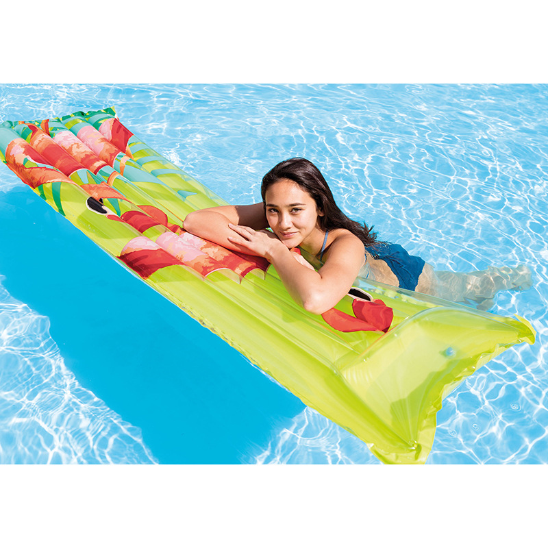 INTX Single Inflatable Floating Row Swimming Pool Seaside Adult Floating Bed Kids Swimming Air Cushion Customized Wholesale 59720