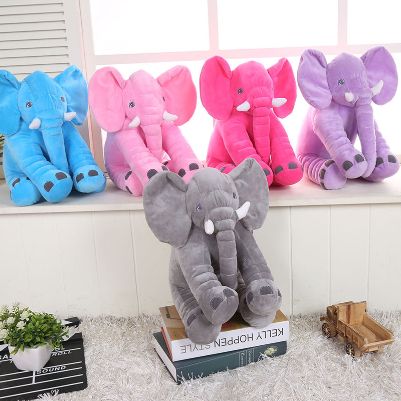 New Popular Elephant Throw Pillow Soothing Elephant Plush Toy Doll Baby Sleep Companion Children Sleeping Elephant Gift Customization