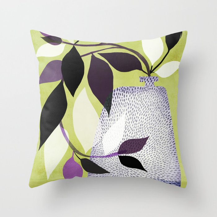 Pillow Removable and Washable Fashion Flower and Leaf Double-Sided Pattern Short Plush Square Cushion Sofa Cushion Cover Car Waist Pillow