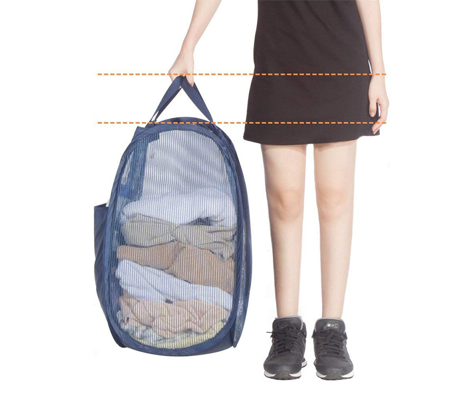 Factory Direct Sales Clothes Storage Basket Grid Portable Clothing Laundry Basket Foldable Hotel Large Dirty Clothes Basket Spot Factory Direct Sales Clothes Storage Basket Grid Portable Clothing Laundry Basket Foldable Hotel Large Dirty Clothes Basket Spot
