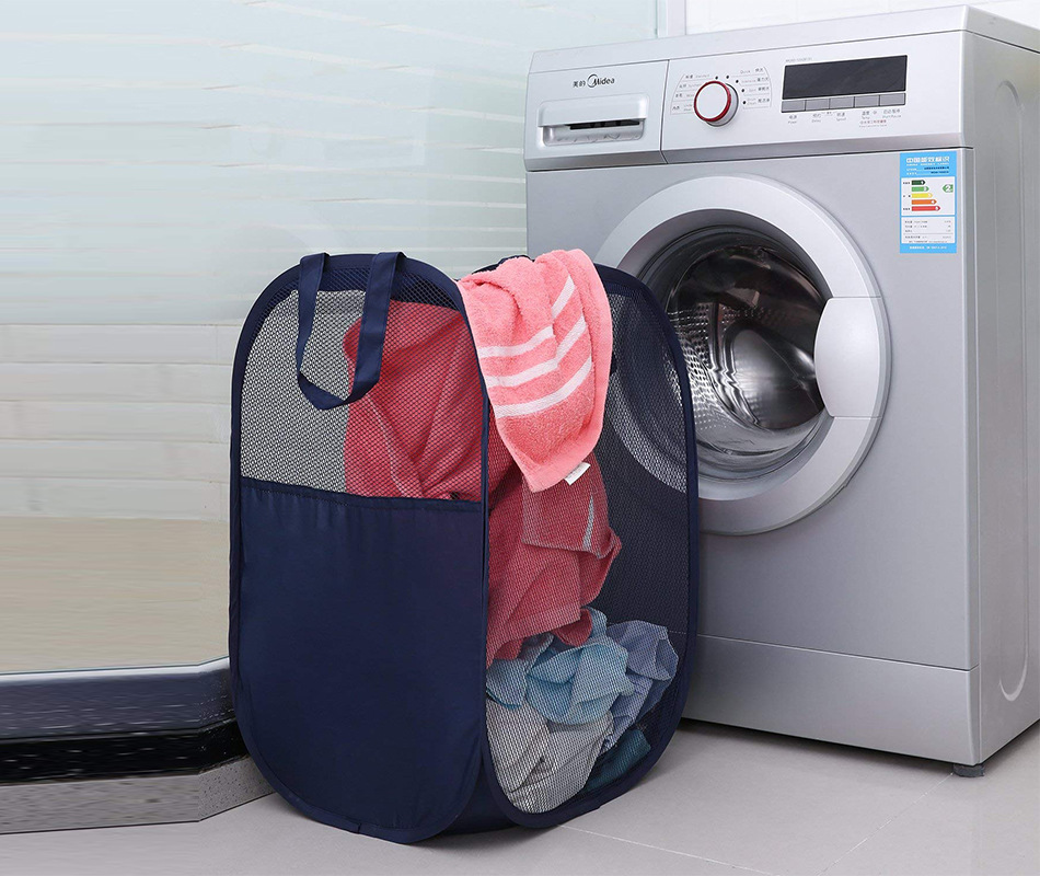 Factory Direct Sales Clothes Storage Basket Grid Portable Clothing Laundry Basket Foldable Hotel Large Dirty Clothes Basket Spot Factory Direct Sales Clothes Storage Basket Grid Portable Clothing Laundry Basket Foldable Hotel Large Dirty Clothes Basket Spot