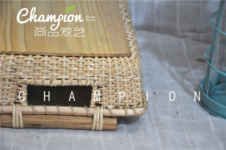Shangpin jiayi pure hand knitting high - end customized rattan woven laundry basket kitchen cabinet storage handicraft lamp boat basket Shangpin jiayi pure hand knitting high - end customized rattan woven laundry basket kitchen cabinet storage handicraft lamp boat basket