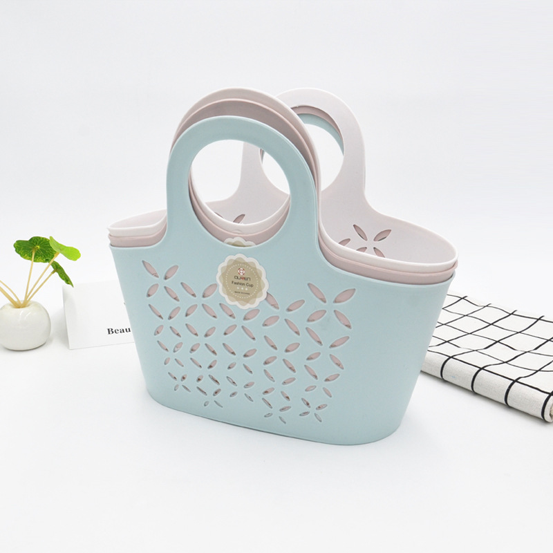 Plastic Storage Basket Laundry Basket Multi-Functional Bath Basket Portable Basket Storage Basket Candy Color Portable Basket Wholesale