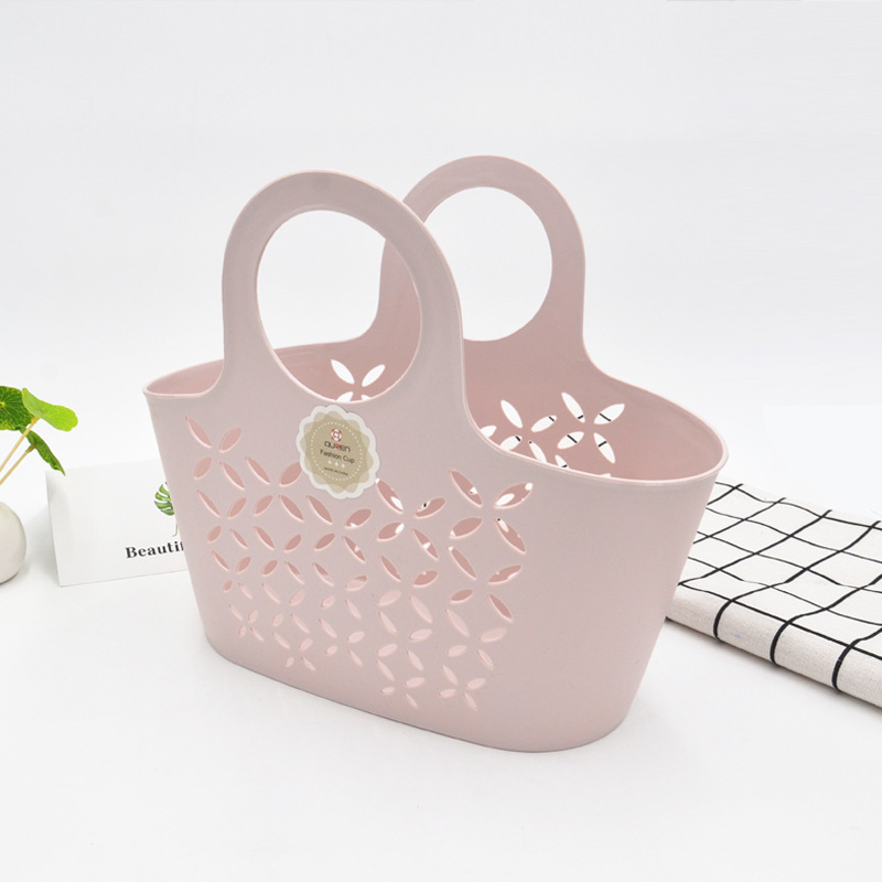 Plastic Storage Basket Laundry Basket Multi-Functional Bath Basket Portable Basket Storage Basket Candy Color Portable Basket Wholesale