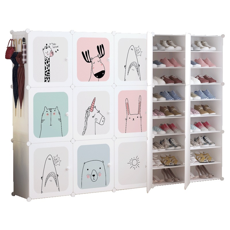 Shoe Rack Multi-Layer Dust-Proof Dormitory Simple Door Home Storage Rack Space-Saving Economical Assembled Shoe Cabinet Storage