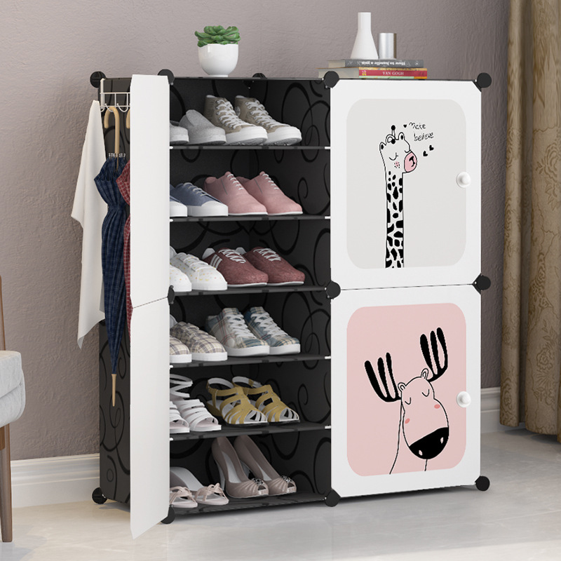 Shoe Rack Multi-Layer Dust-Proof Dormitory Simple Door Home Storage Rack Space-Saving Economical Assembled Shoe Cabinet Storage