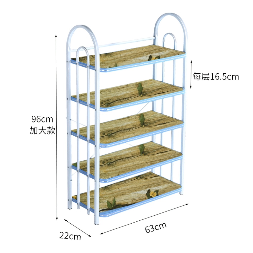European-Style 4-Layer Shoe Rack Storage Multi-Functional Iron Pipe Solid Wood Assembly Small Shoe Cabinet Economical Household behind the Bedroom Door European-Style 4-Layer Shoe Rack Storage Multi-Functional Iron Pipe Solid Wood Assembly Small Shoe Cabinet Economical Household behind the Bedroom Door