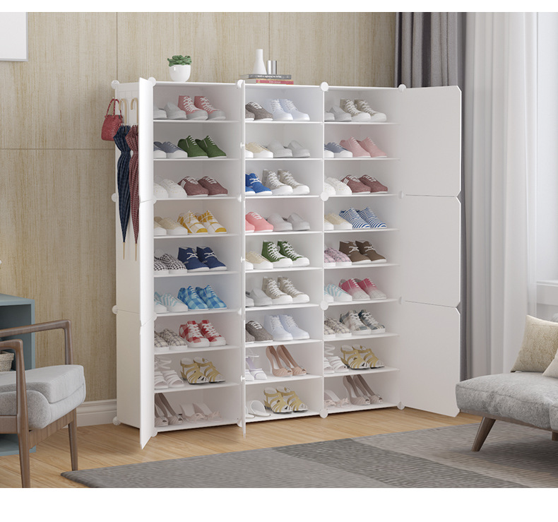 Simple Adjustable Shoe Rack Three-Layer Plastic Household Space-Saving Shoe Cabinet Economical Dormitory Simple Modern Doorway Cabinet Simple Adjustable Shoe Rack Three-Layer Plastic Household Space-Saving Shoe Cabinet Economical Dormitory Simple Modern Doorway Cabinet